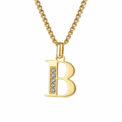Collier de Lettres avec Pierres en Zirconium
