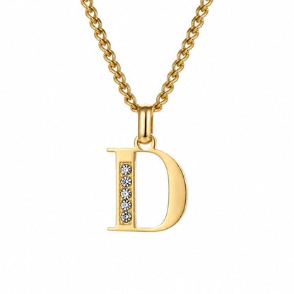 Collier de Lettres avec Pierres en Zirconium