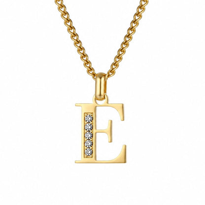 Collier de Lettres avec Pierres en Zirconium