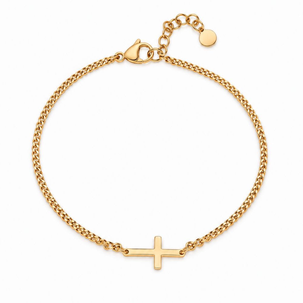 Bracelet avec croix | Or 18K
