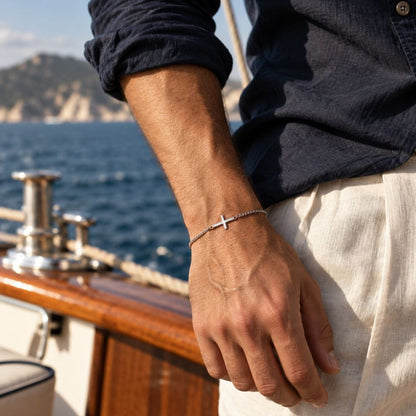 Bracelet avec croix | Or 18K