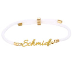 Bracelet Corde Personnalis avec Prenom blanc