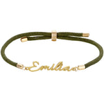 Bracelet Corde Personnalis avec Prenom olive