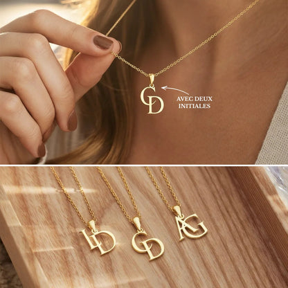 Collier monogramme personnalisé – Initiales entrelacées