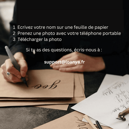 Collier avec ton nom écrit de ta main