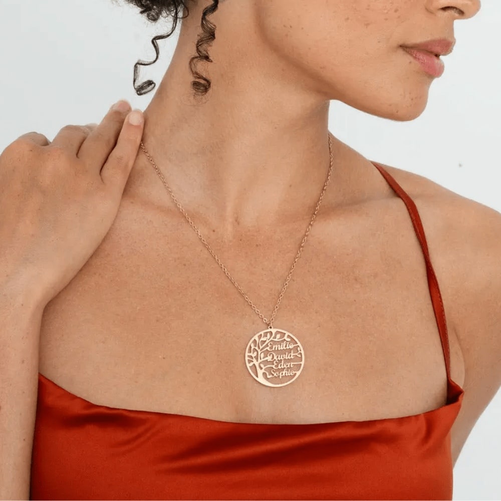 Collier Arbre de vie avec noms gravés