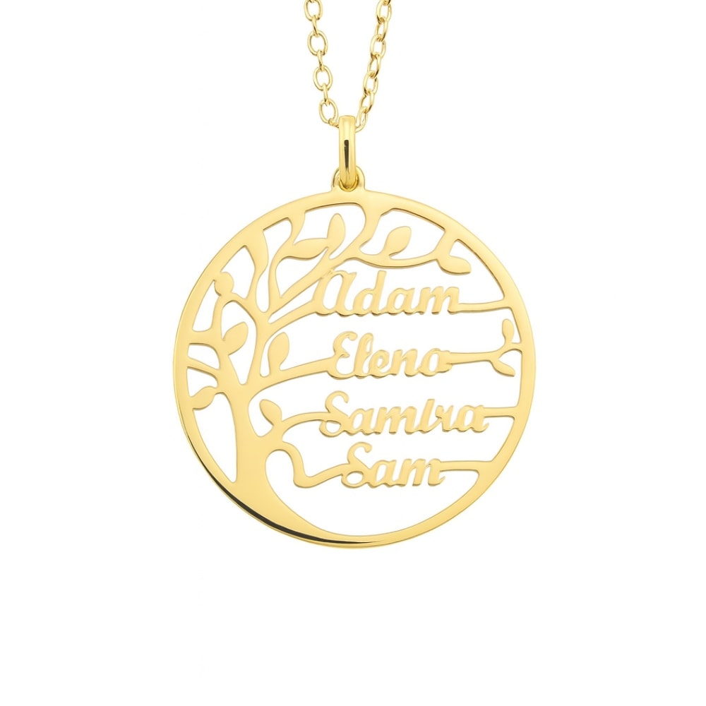 Collier Arbre de vie avec noms gravés