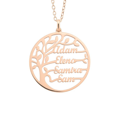 Collier Arbre de vie avec noms gravés