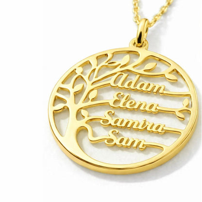 Collier Arbre de vie avec noms gravés
