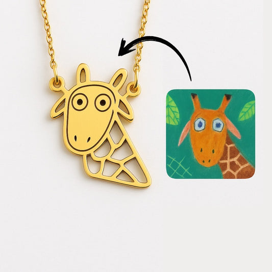 Dessin d'enfant en collier ou pendentif