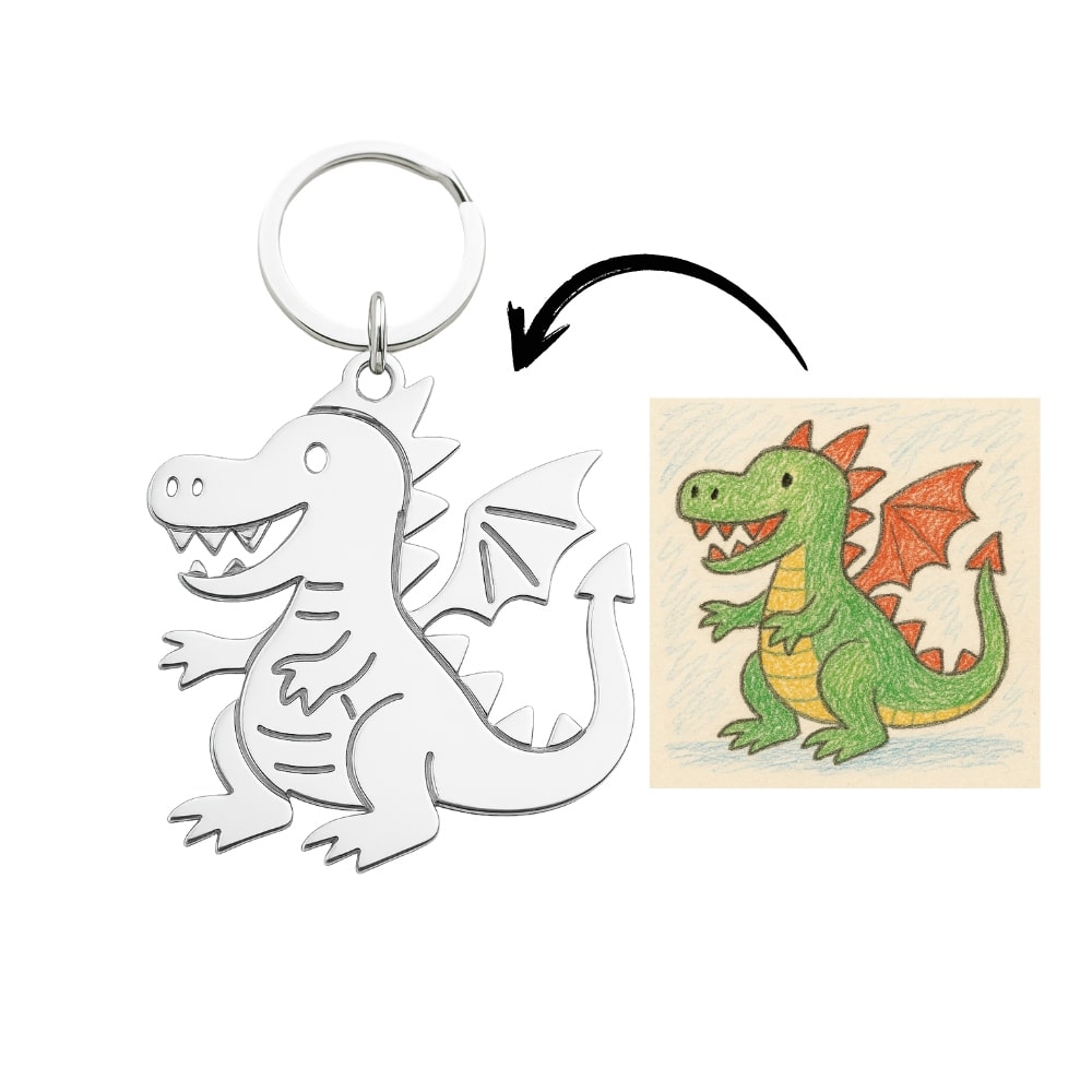 Dessin d'enfant en collier ou pendentif