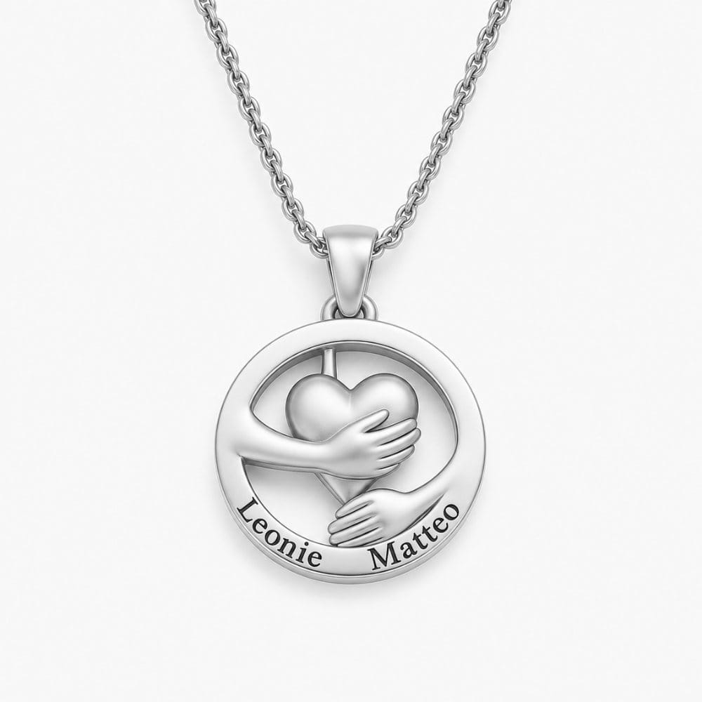 Collier Cœur Enlacé – Gravure Personnalisée