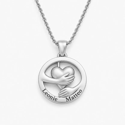 Collier Cœur Enlacé – Gravure Personnalisée