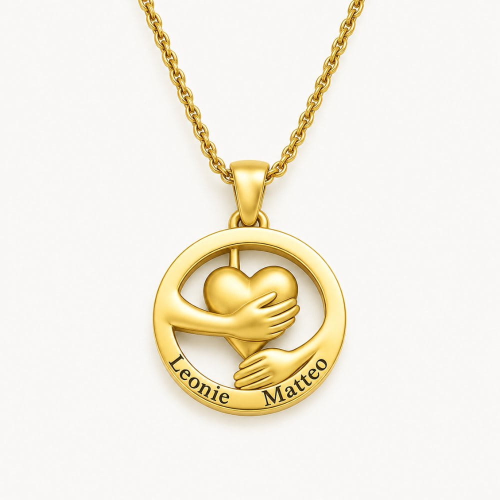 Collier Cœur Enlacé – Gravure Personnalisée