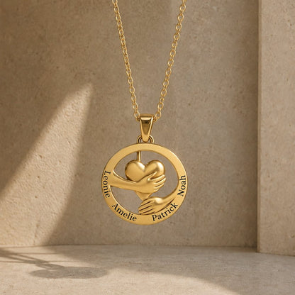 Collier Cœur Enlacé – Gravure Personnalisée