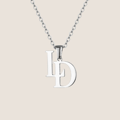 Collier monogramme personnalisé – Initiales entrelacées