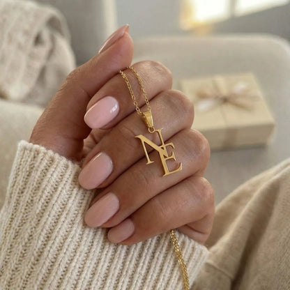 Collier monogramme personnalisé – Initiales entrelacées