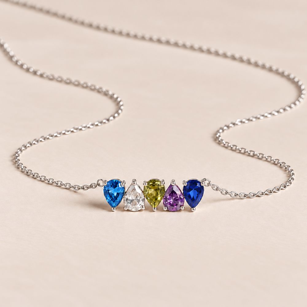 Collier pierres de naissance jusqu’à 5 pierres