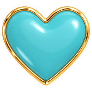 Cœur turquoise