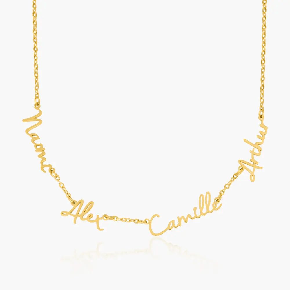 Namenskette mit 4 Namen Necklaces Loanya Gold 40 cm 