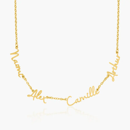 Namenskette mit 4 Namen Necklaces Loanya Gold 40 cm 