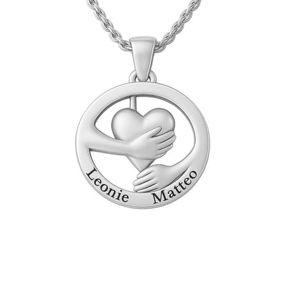 Collier Cœur Enlacé – Gravure Personnalisée