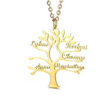 Charger l&#39;image dans la galerie, Baum des Lebens Halskette Necklaces Loanya Gold 40 cm 
