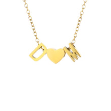 Charger l&#39;image dans la galerie, Halskette mit Herz und zwei Buchstaben Necklaces Loanya Gold 40 - 45 cm 
