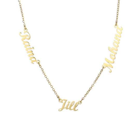 LOANYA Halskette mit 3 Namen Necklaces Loanya Gold 40 cm