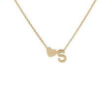 Charger l&#39;image dans la galerie, LOANYA Halskette mit kleinem Herz und einem Buchstaben Loanya Gold S 

