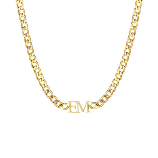 LOANYA Initialen Halskette Necklaces Loanya Gold