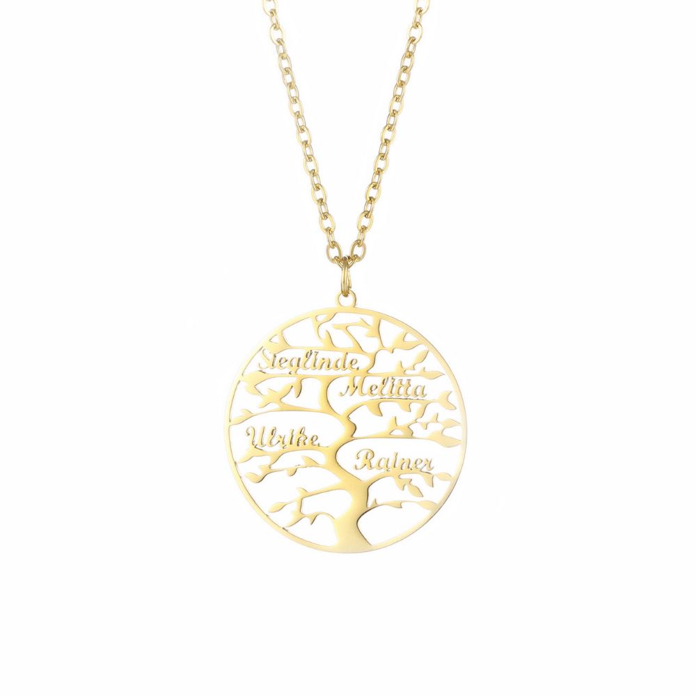 LOANYA Lebensbaum Kette mit Gravur Loanya 