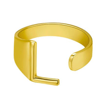 Charger l&#39;image dans la galerie, LOANYA Noblesse Buchstaben Ring Loanya Gold L 
