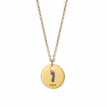 Charger l&#39;image dans la galerie, LOANYA personalisierbare Halskette mit Hand- oder Fußabdruck Loanya 40 cm Gold 
